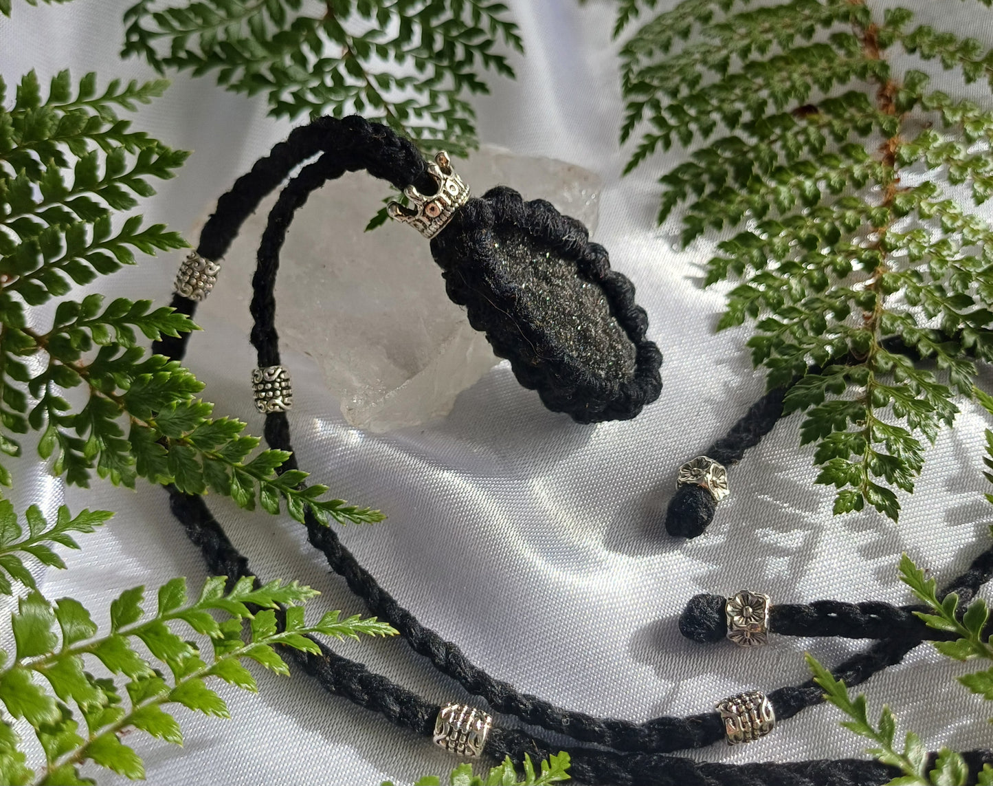 Black Amethyst Macrame