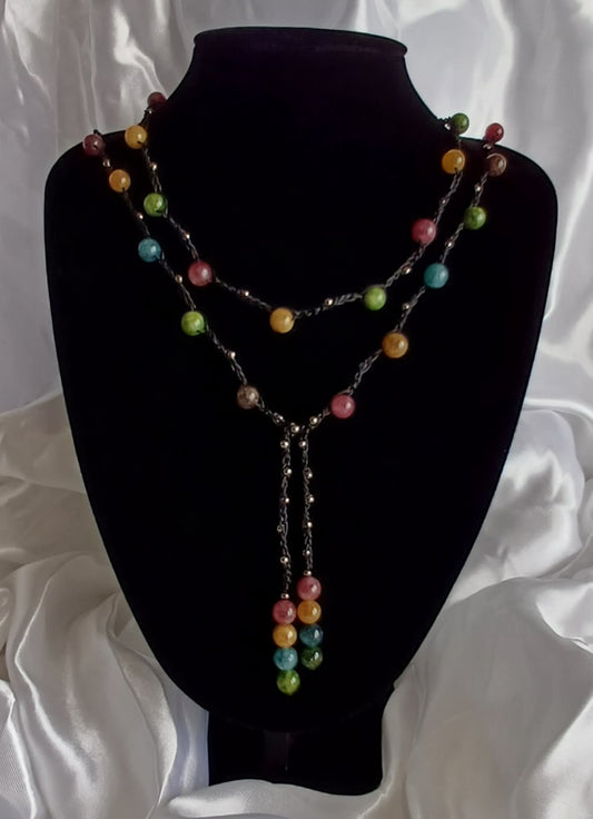 Mixed Tourmaline Macrame
