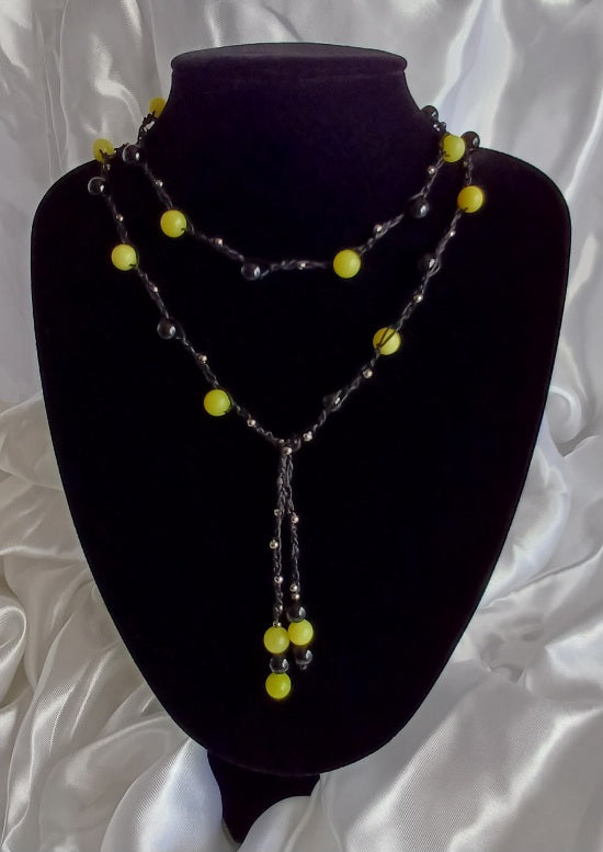 Jade & Obsidian Macrame