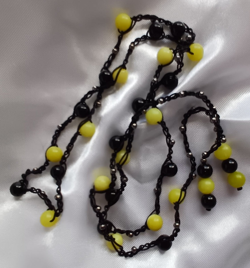 Jade & Obsidian Macrame