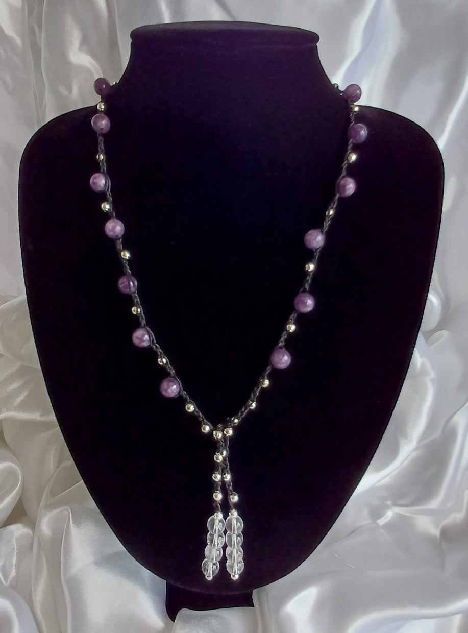 Lepidolite Macrame