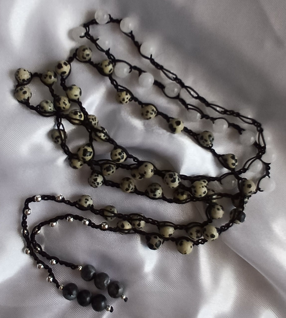 Dalmation & Jade Macrame