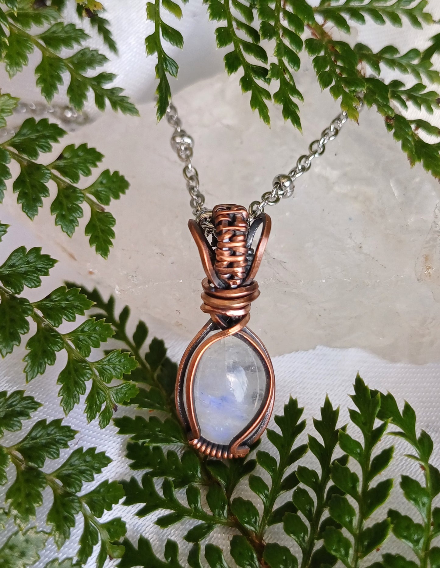 Mini Crystal Pendant - Moonstone