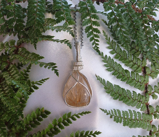 Golden Rutilated Quartz Pendant