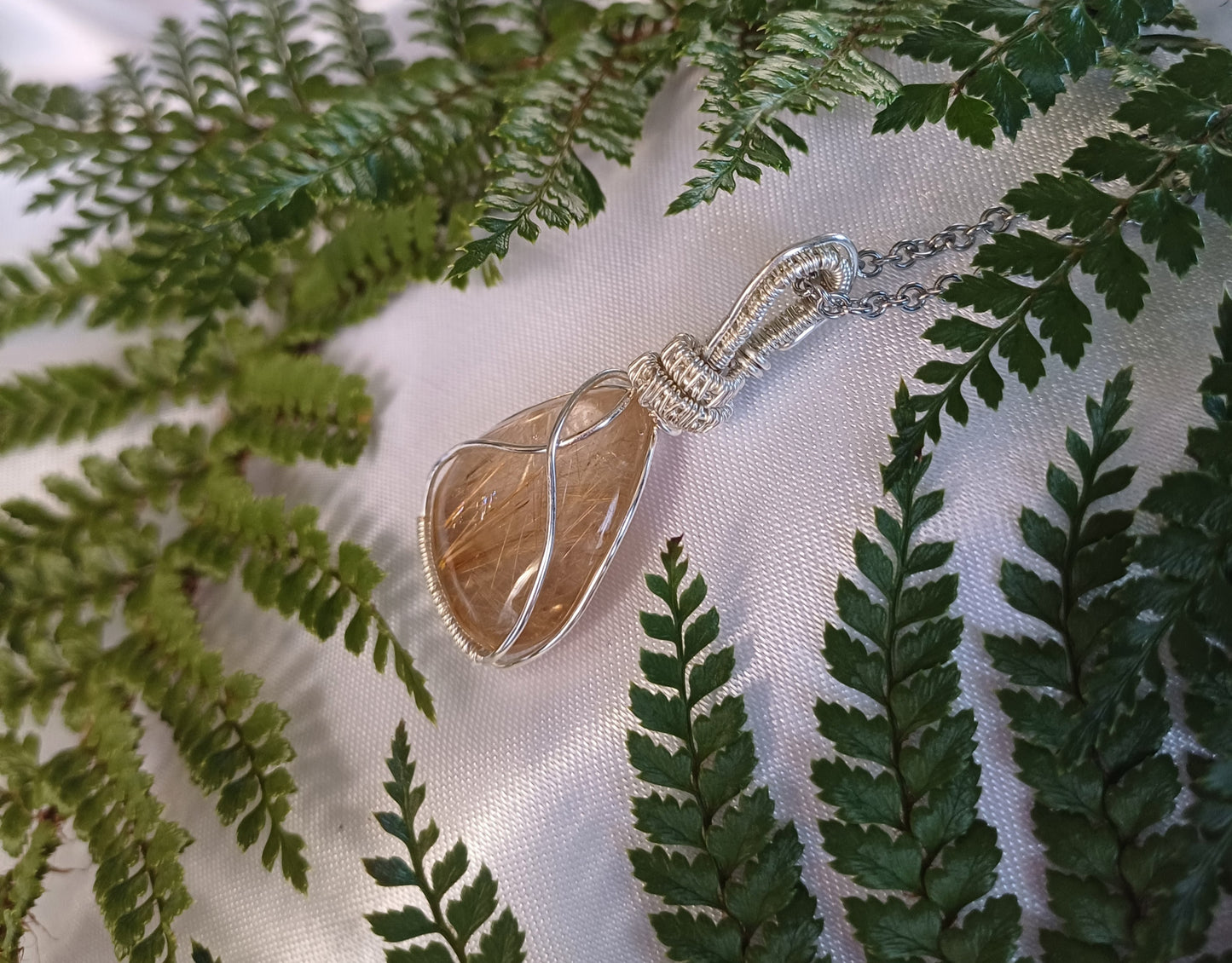 Golden Rutilated Quartz Pendant
