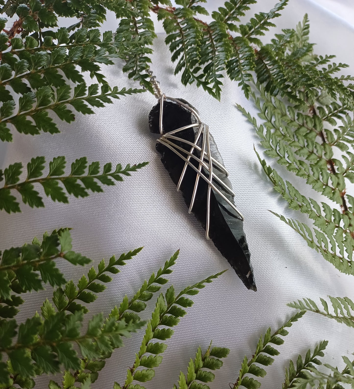 Black Obsidian Arrowhead Pendant