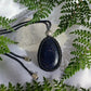 Blue Goldstone Black Macramé