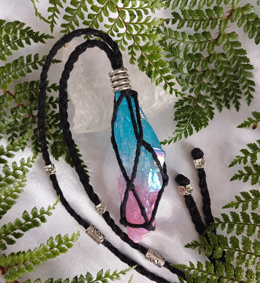 Aura Quartz Macrame