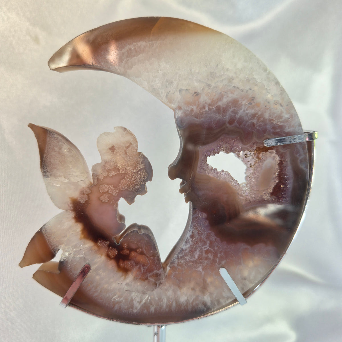Banded Agate Fairy with Moon