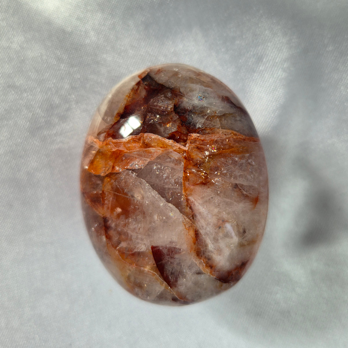 Fire Quartz Palm Stone