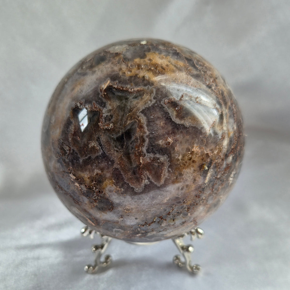 Chevron Amethyst Sphere
