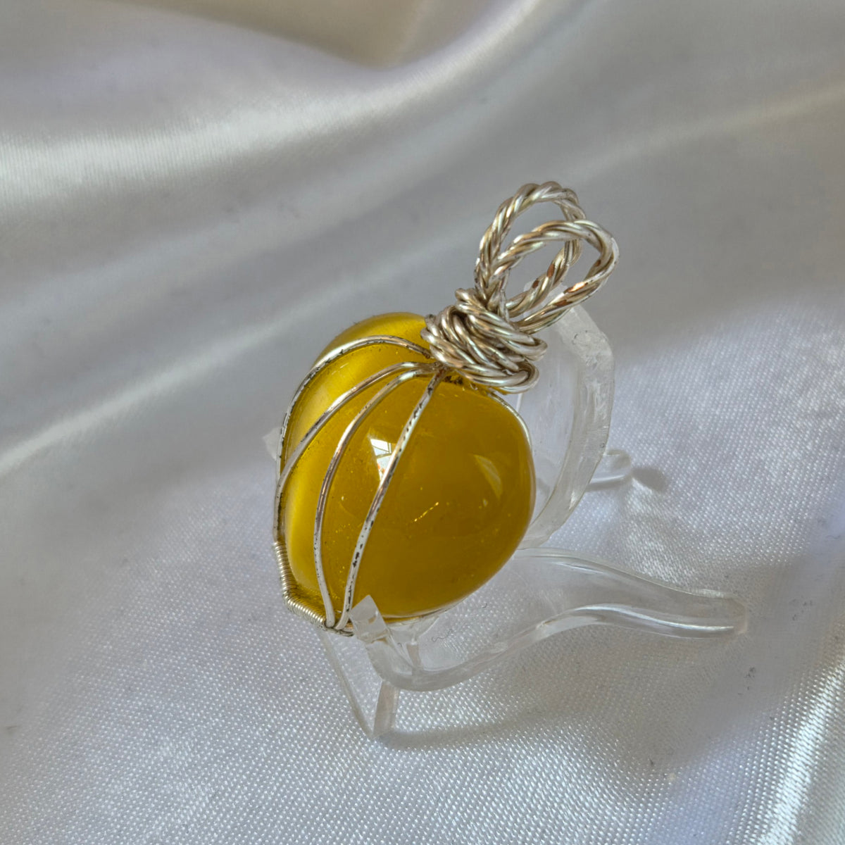 Yellow Cats Eye Pendant