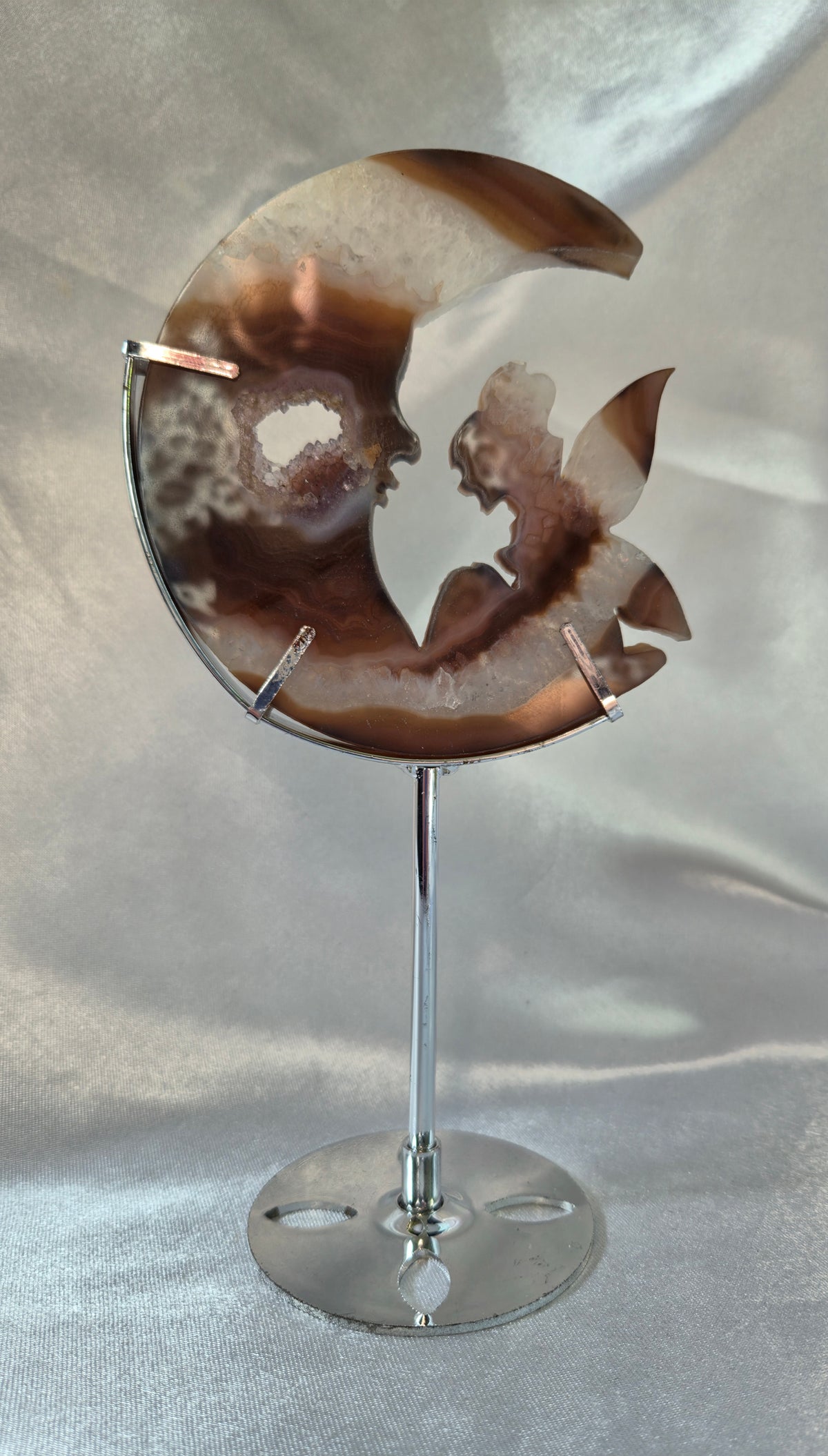 Banded Agate Fairy with Moon