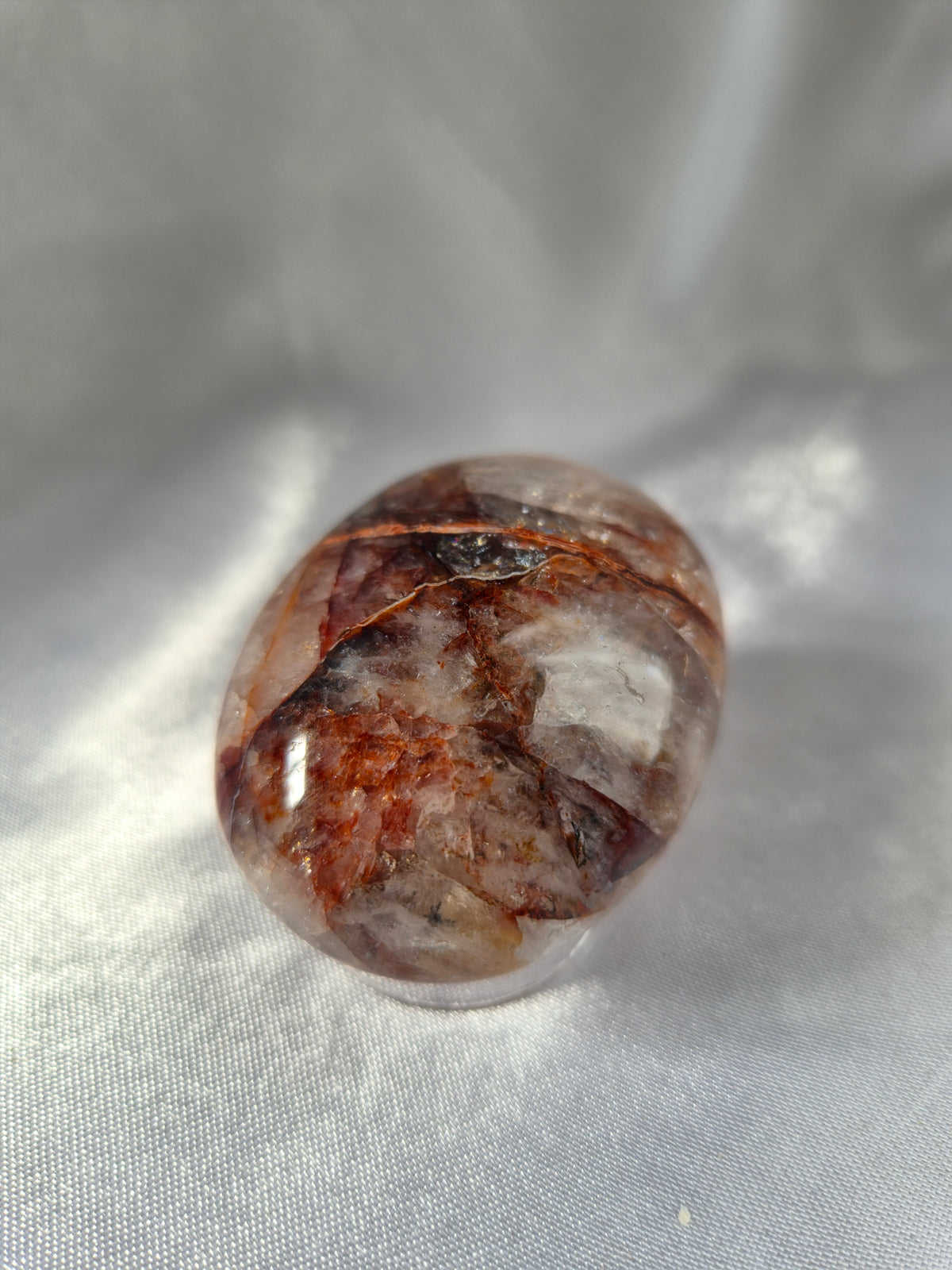 Fire Quartz Palm Stone
