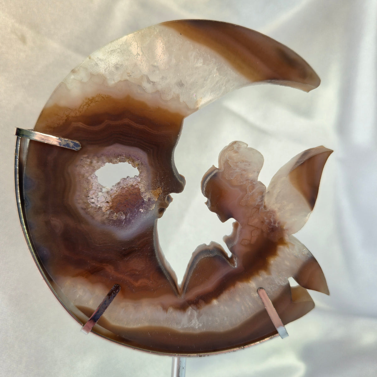 Banded Agate Fairy with Moon