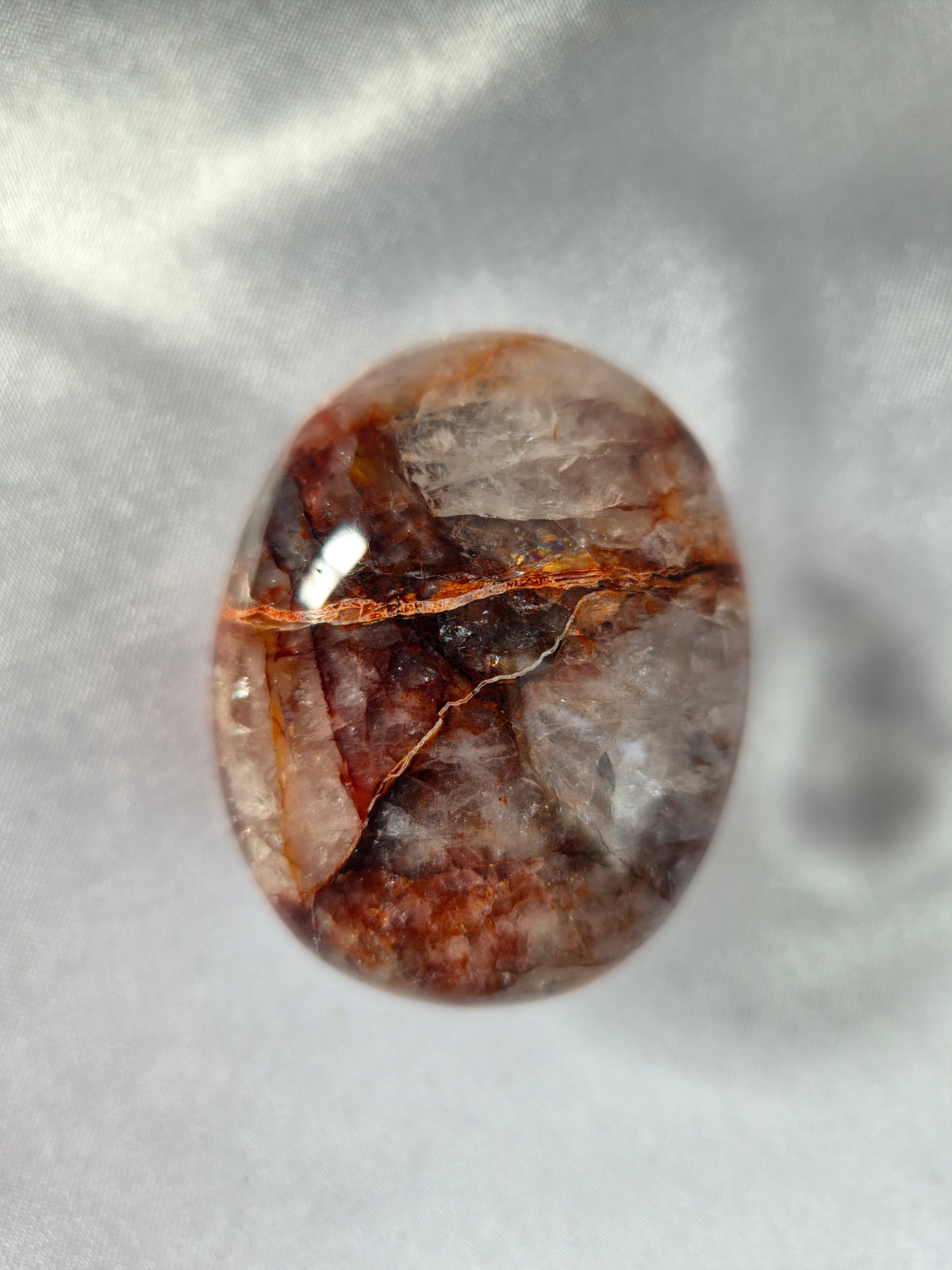 Fire Quartz Palm Stone