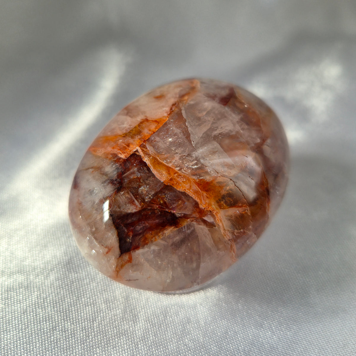 Fire Quartz Palm Stone