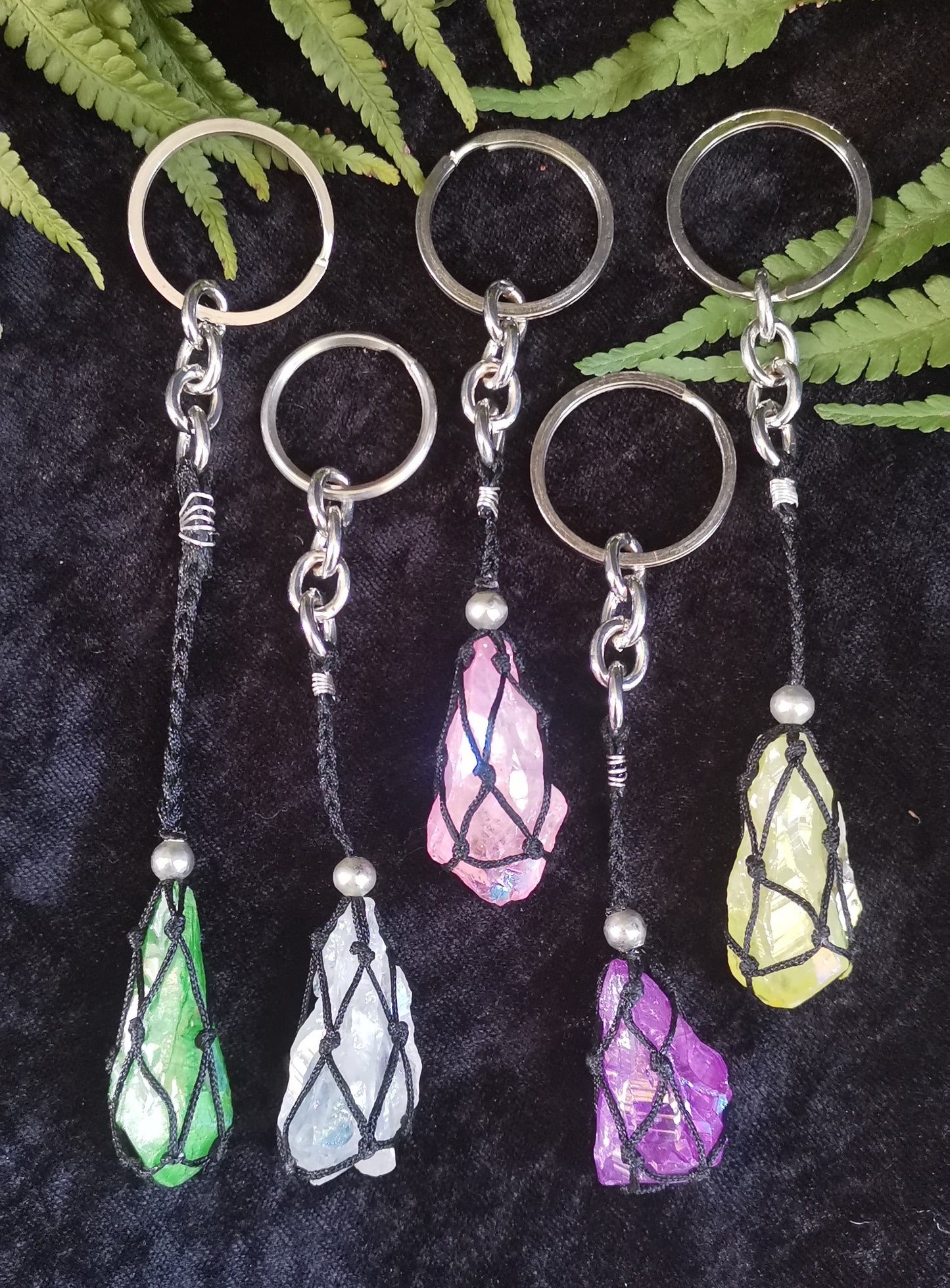 Aura Quartz Key Chains